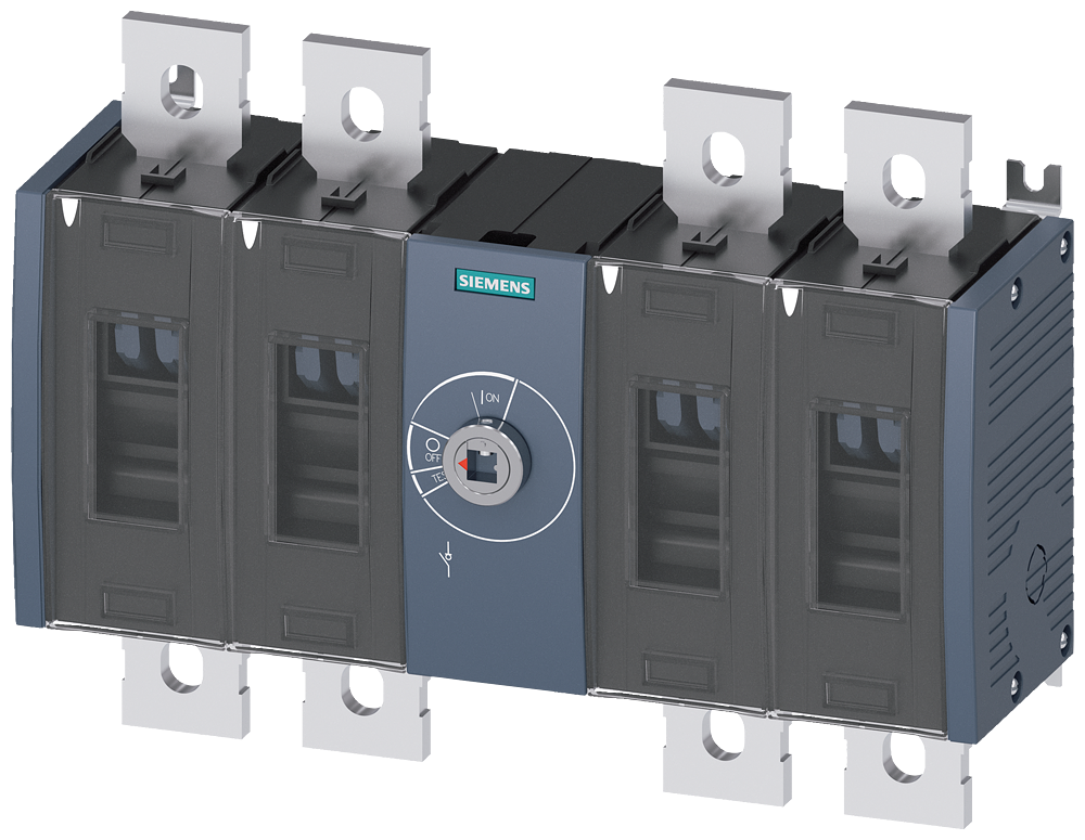 Siemens SENTRON 3KD Switch-Disconnector 3KD4640-0QE20-0, 630 A, 4-Pole, Front Operated Centre, without Rotary Handle