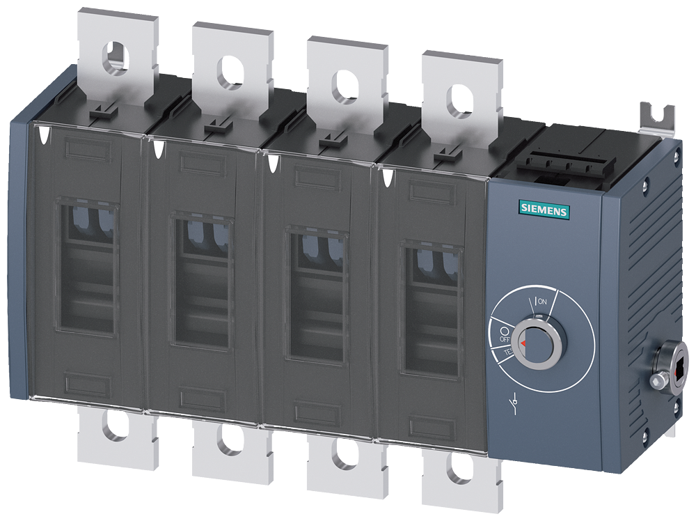 Siemens SENTRON 3KD Switch-Disconnector 3KD4644-0QE40-0, 630 A, 4-Pole, without Rotary Handle