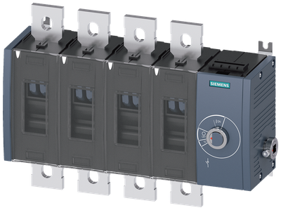 Siemens SENTRON 3KD Switch-Disconnector 3KD4644-0QE40-0, 630 A, 4-Pole, without Rotary Handle