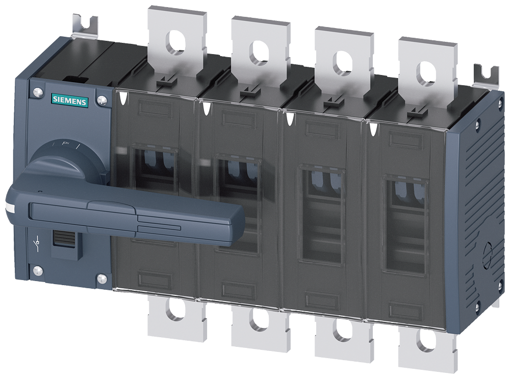 Siemens SENTRON 3KD Switch-Disconnector 3KD4842-0QE10-0, 800 A, 4-Pole, Front Operated Left, without Rotary Handle