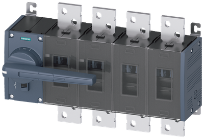Siemens SENTRON 3KD Switch-Disconnector 3KD5042-0RE10-0, 1000 A, 4-Pole, Front Operated Left, without Rotary Handle