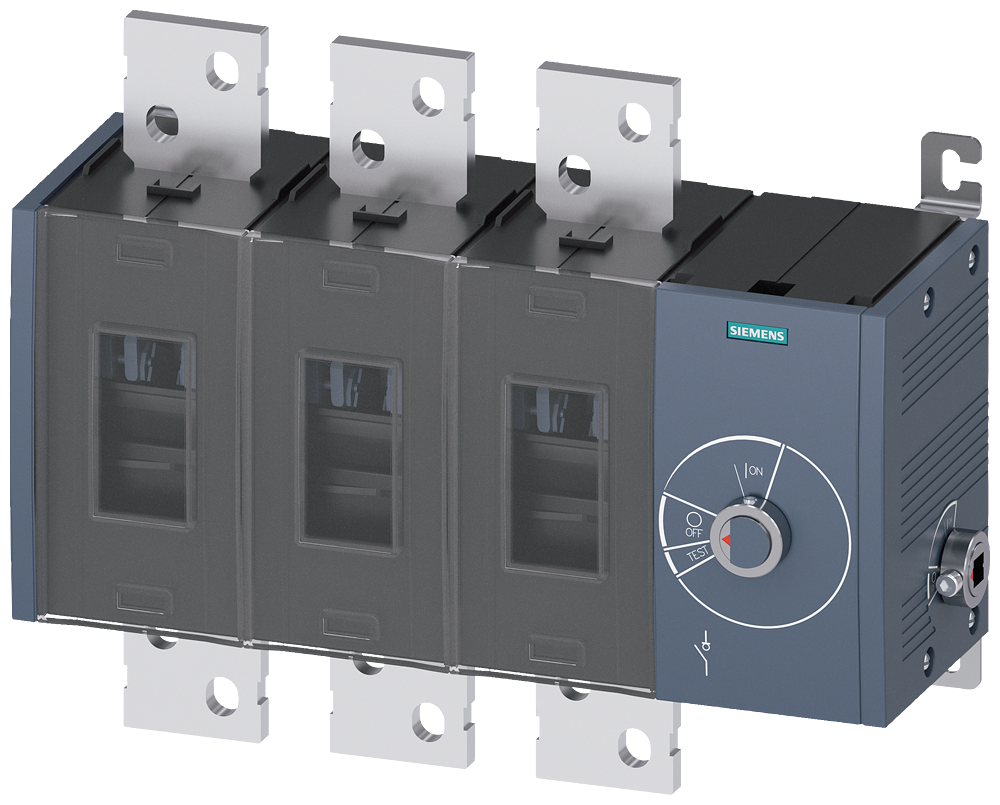 Siemens SENTRON 3KD Switch-Disconnector 3KD5234-0RE40-0, 1250 A, 3-Pole, without Rotary Handle