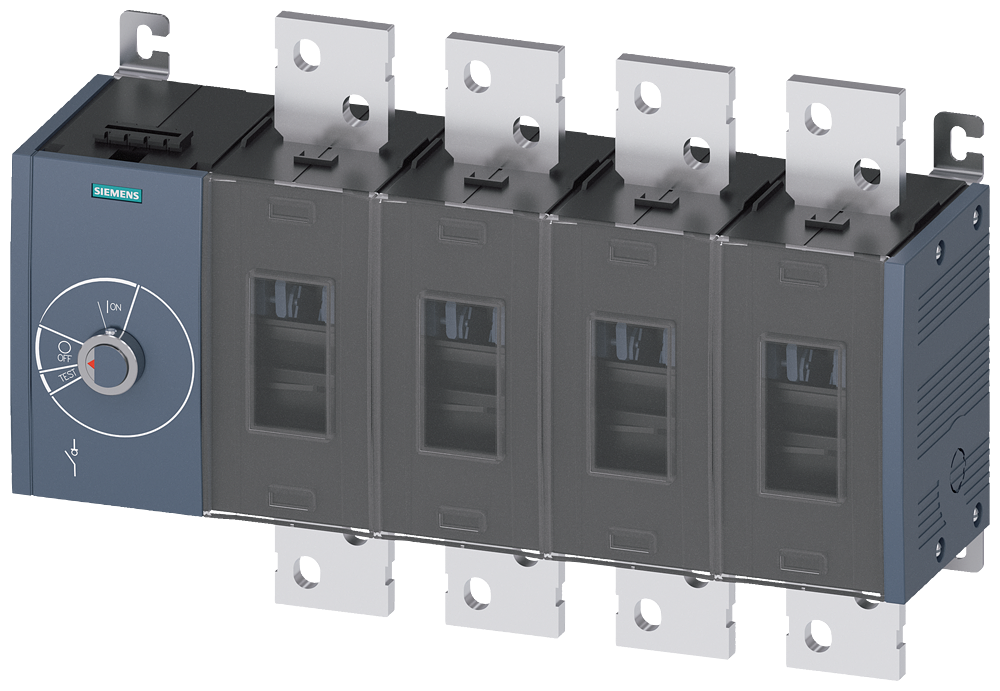Siemens Load-break switch 1250A,size 5,4-Pole,operation side left-hand,bolt