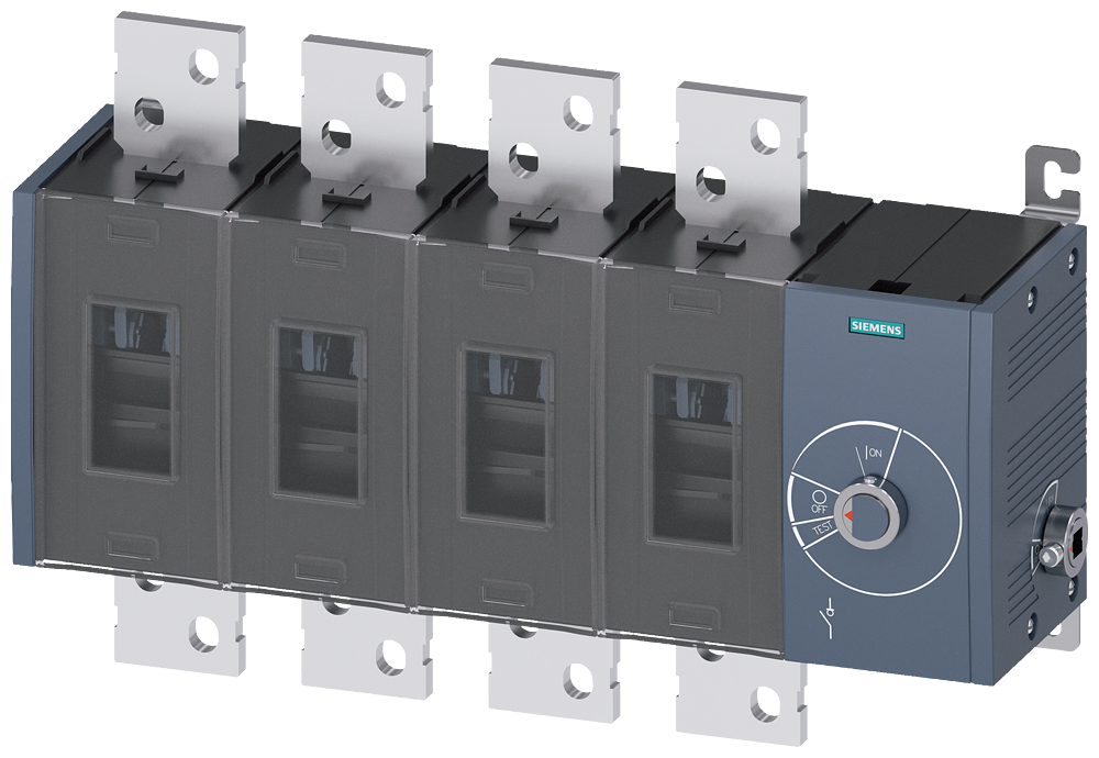 Siemens SENTRON 3KD Switch-Disconnector 3KD5244-0RE40-0, 1250 A, 4-Pole, without Rotary Handle
