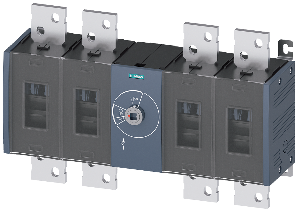Siemens SENTRON 3KD Switch-Disconnector 3KD5440-0RE20-0, 1600 A, 4-Pole, Front Operated Centre, without Rotary Handle