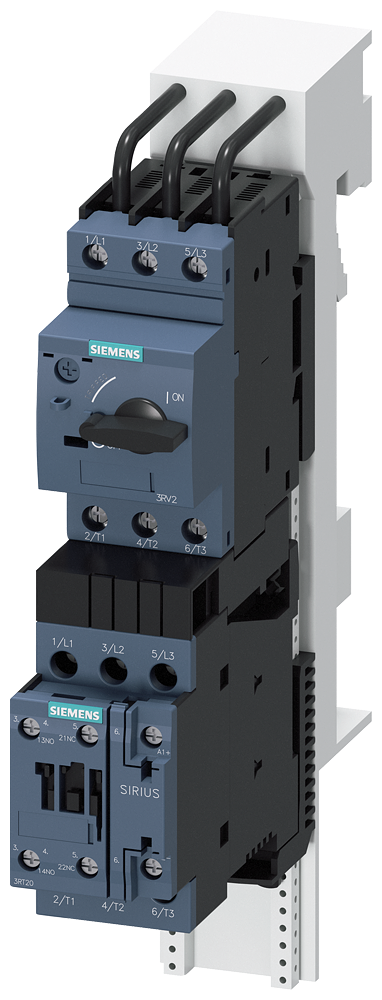 Siemens SIRIUS Load feeder fuseless, Direct-on-line starting 400 V AC, Size S0 9.00...12.5 A 24 V DC screw terminal for 60 mm busbar systems (also fulfills type of coordination 1) Type of coordination 2, Iq = 150 kA 1 NO+1 NC (contactor)