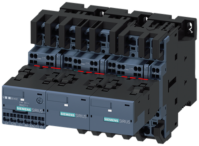 Siemens SIRIUS Contactor assembly for star-delta (wye-delta) start, I/O-Link AC-3, 11 kW/400 V, 24 V DC 3-Pole, size S0 Spring-type terminals electrical and mechanical interlock 3 NO + 3 NC integrated