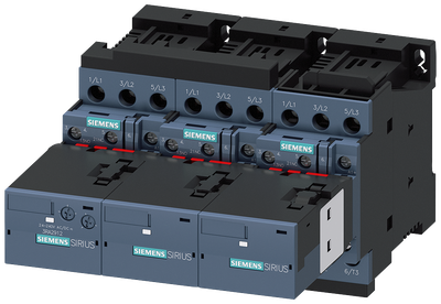 Siemens SIRIUS Contactor assembly for star-delta (wye-delta) start AC-3, 15/18.5 kW/400 V, 24 V DC 3-Pole, Size S0 screw terminal electrical and mechanical interlock 3 NO + 3 NC integrated