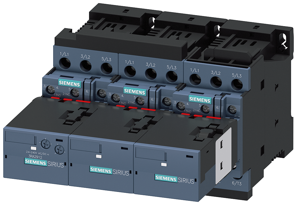 Siemens Star-Delta Contactor Assembly 22kW 24V DC, S0, 3NO+3NC