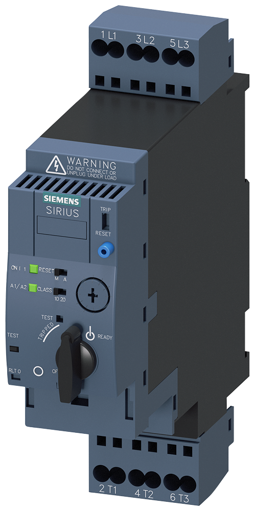 Siemens Direct Online Starter (DOL), 1-4 A, 45 mm Wide, Spring Clamp Connection (3RA6120-2CB34)