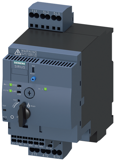 Siemens Reversing Starter, 0,1 - 0,4 A, 90 mm Wide, Spring Clamp Connection