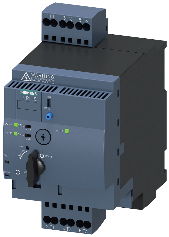 Siemens Reversing Starter, 1 - 4 A, 90 mm Wide, Spring Clamp Connection (3RA6250-2CB34)