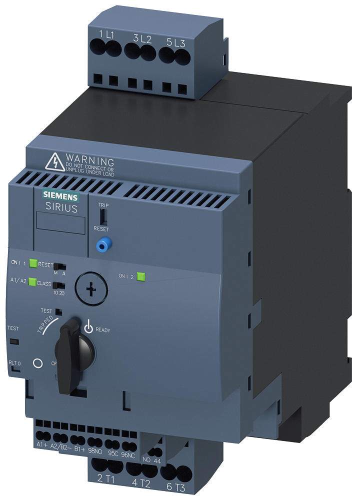 Siemens Reversing Starter, 1 - 4 A, 90 mm Wide, Spring Clamp Connection (3RA6250-2CP32)