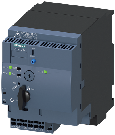 Siemens Reversing Starter, 3 - 12 A, 90 mm Wide, Spring Clamp Connection (3RA6250-2DB33)
