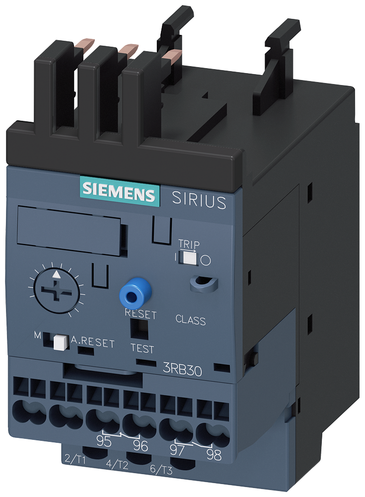 Siemens SIRIUS 3RB3 Electronic Overload Relay 3...12 A, Size S00, Class 10E, Main Spring-type, Aux Spring-type (3RB3016-1SE0)