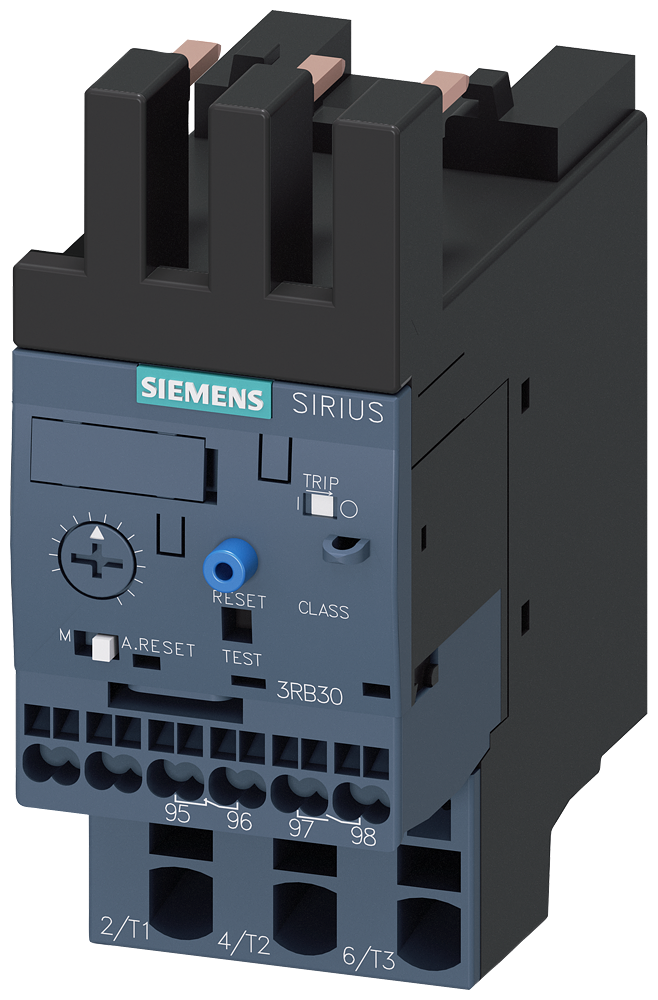 Siemens SIRIUS 3RB3 Electronic Overload Relay 3...12 A, Size S0, Class 20, Main Spring-type, Aux Spring-type (3RB3026-2SE0)