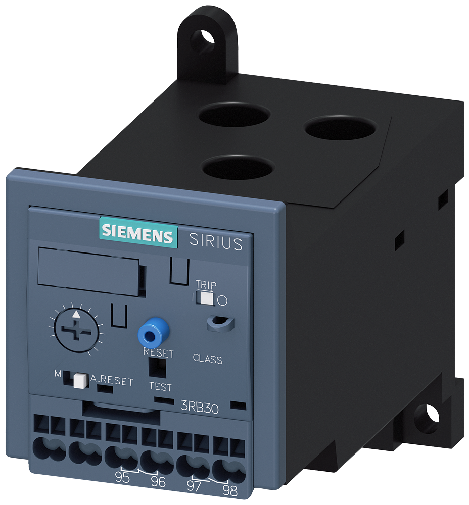 Siemens SIRIUS 3RB3 Electronic Overload Relay 12.5...50 A, Size S2, Class 10E, Main Straight-through transformer, Aux Spring-type (3RB3036-1UX1)