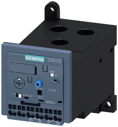 Siemens SIRIUS 3RB3 Electronic Overload Relay 12.5...50 A, Size S2, Class 10E, Main Straight-through transformer, Aux Spring-type
