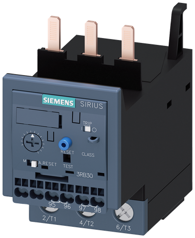 Siemens SIRIUS 3RB3 Electronic Overload Relay 20...80 A, Size S2, Class 20E, Main Screw, Aux Spring-type