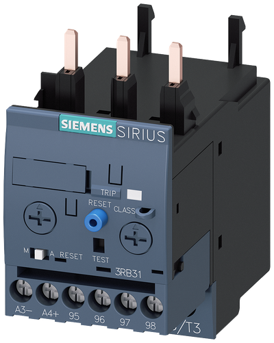 Siemens SIRIUS 3RB3 Electronic Overload Relay 0.32...1.25 A, Size S0, Class 5...30, Main Screw, Aux Screw, Ground Fault Detection