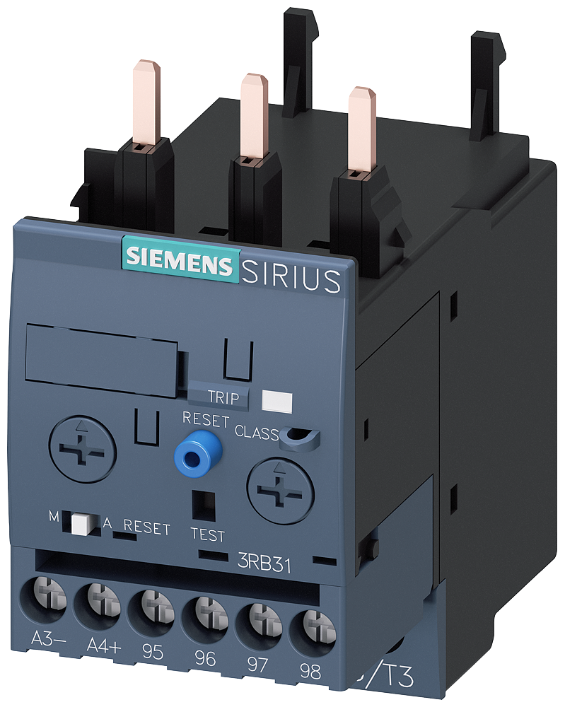 Siemens SIRIUS 3RB3 Electronic Overload Relay 10...40 A, Size S0, Class 5...30, Main Screw, Aux Screw, Ground Fault Detection (3RB3123-4VB0)