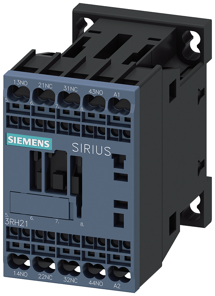 Siemens Contactor Relay, 2NO+2NC, AC 230V, 50/60Hz, Size S00, Spring Terminal Connection (3RH2122-2AP00)