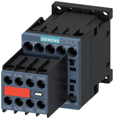 Siemens Contactor Relay, 4NO+4NC, DC 24V, Size S00, Screw Terminal Connection