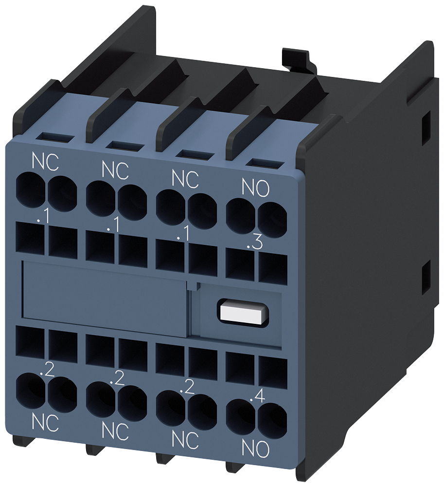 Siemens Auxiliary contactor akt Front-mounted,1NO+3NC S00/ S0 Spring terminals