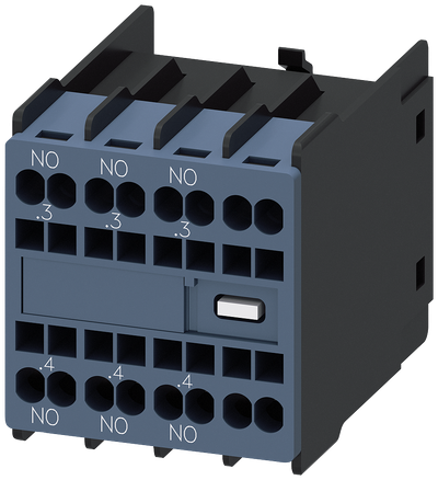 Siemens Auxiliary contactor akt Front-mounted,3NO S00/ S0 Spring terminals