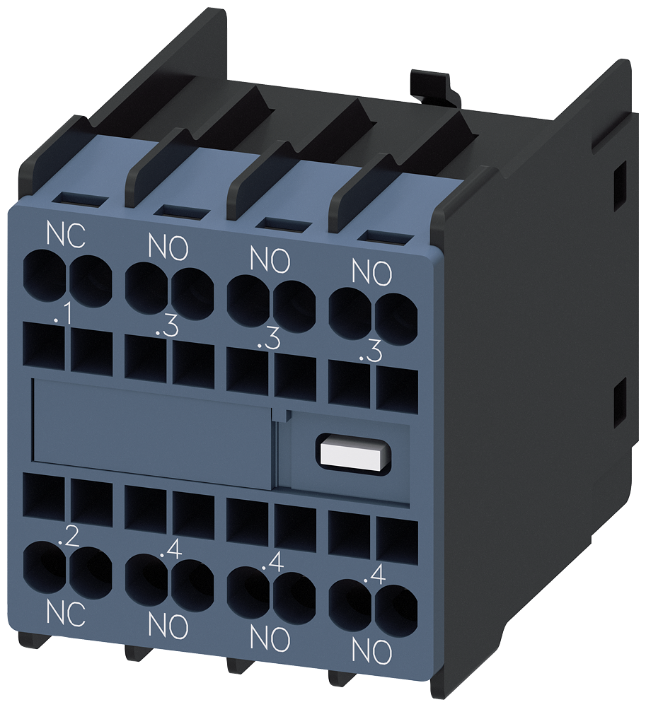Siemens Auxiliary contactor akt Front-mounted,3NO+1NC S00/ S0 Spring terminals