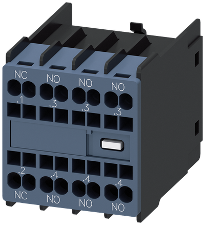Siemens Auxiliary contactor akt Front-mounted,3NO+1NC S00/ S0 Spring terminals