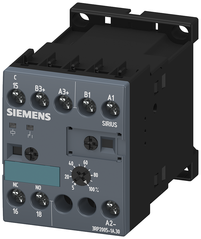 Siemens Time relay Multi-function, 8 Functions 1 changeover connector 24V UC, AC 200-240V 0, 05S for 100T