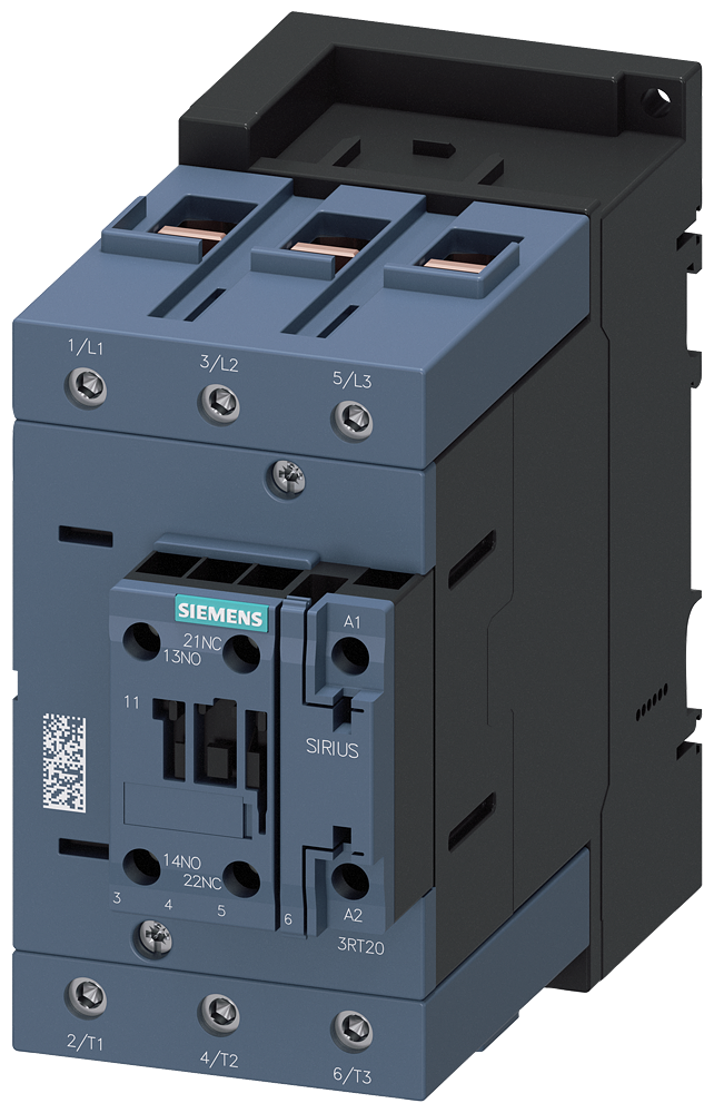 Siemens Contactor, AC3: 55KW/400V, 1NO+1NC, 110VAC 50Hz, 3-Pole, 3NO 3RT2047-1AF00