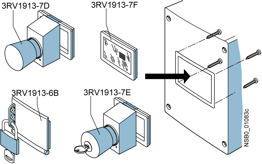 Siemens Lock set for, for husing 3RV1913