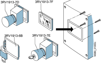 Siemens Lock set for, for husing 3RV1913