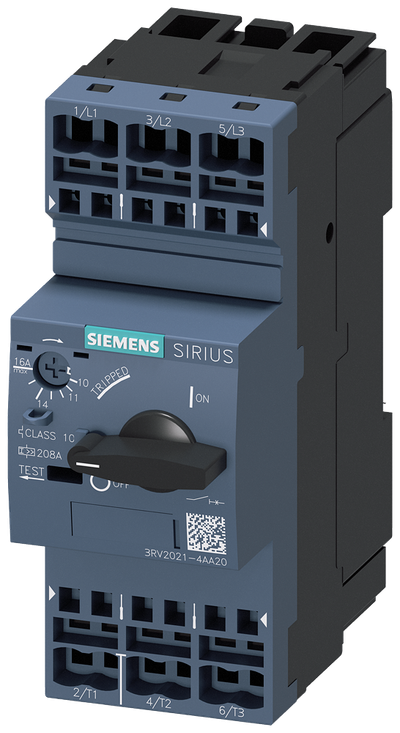Siemens SIRIUS 3RV20 motor protection circuit breaker, frame size S0 3RV2021-4AA20