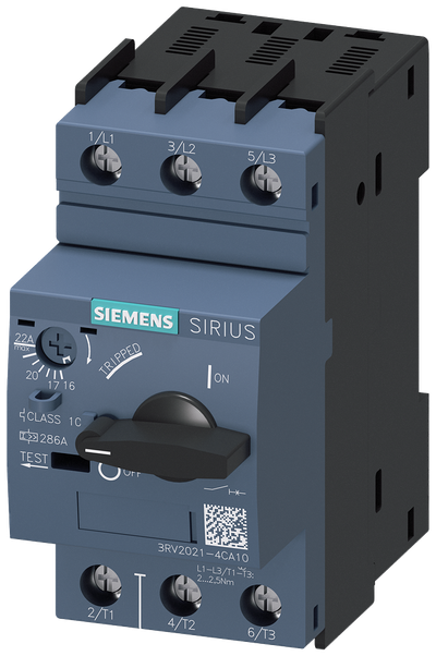 Siemens SIRIUS 3RV20 motor protection circuit breaker, frame size S0 3RV2021-4CA10