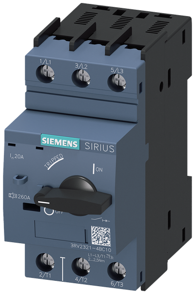 Siemens Circuit Breaker, 20 A, 3-Pole, Screw Connection
