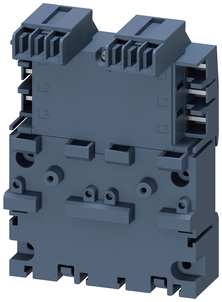 Siemens 3-Phase Busbar Including Extension Connector, for 2 Circuit-Breakers, Size S00 Und S0