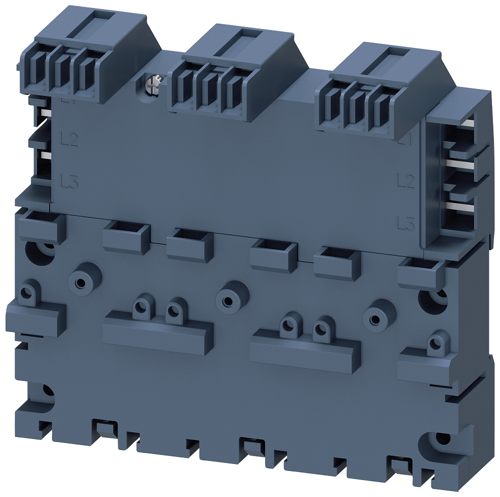 Siemens 3-Phase Busbar Including Extension Connector, for 3 Circuit-Breakers, Size S00 Und S0