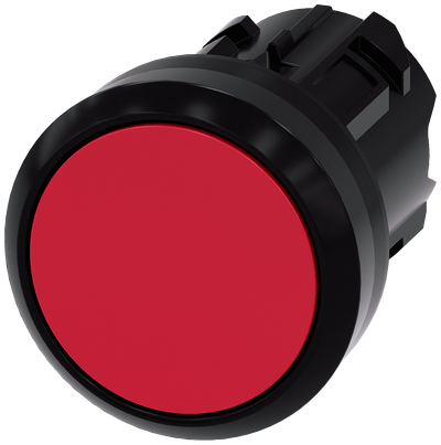 Siemens SIRIUS ACT Pushbutton, 22 mm, round, plastic, red, pushbutton, flat momentary contact type
