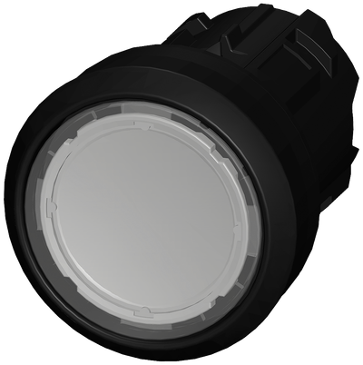 Siemens SIRIUS Pushbutton, 22 mm, round, plastic, clear, pushbutton, flat momentary contact type
