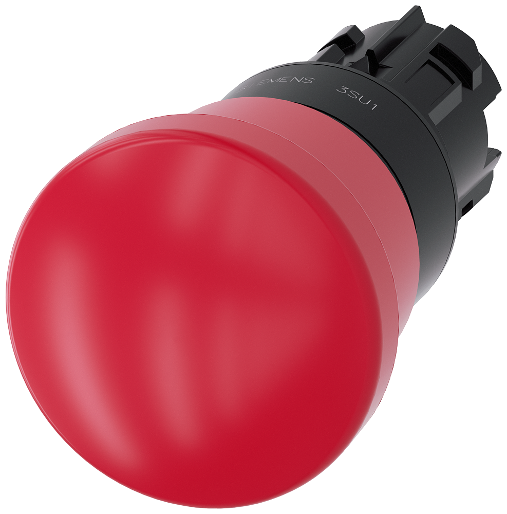 Siemens 3SU1000-1HA20-0AA0 SIRIUS ACT Emergency Stop Mushroom Pushbutton 40 mm Red