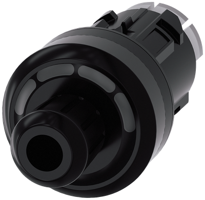 Siemens SIRIUS ACT ID key-operated switch, 22 mm, round, plastic, black, RFID, 4 switch positions O-I-II-III, operating angle 3X45°, without ID key, Key removal in O+I+II+III