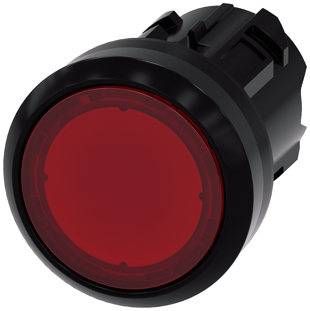 Siemens SIRIUS ACT Illuminated pushbutton, 22 mm, round, plastic, red, pushbutton, flat momentary contact type (3SU1001-0AB20-0AA0)