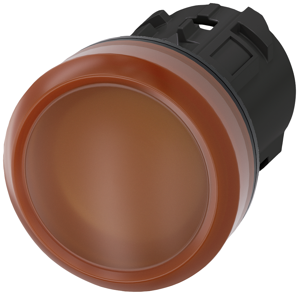 Siemens SIRIUS ACT Indicator lights, 22 mm, round, plastic, amber, lens, smooth (3SU1001-6AA00-0AA0)