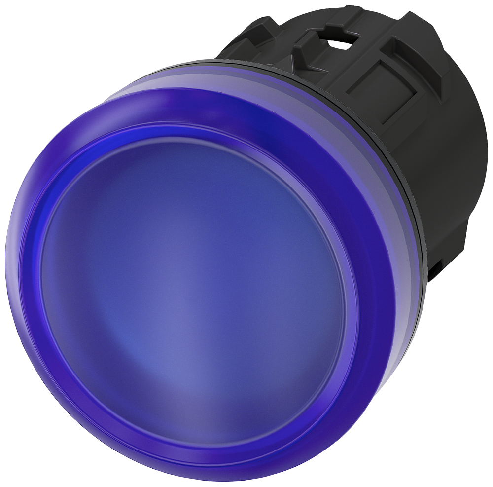 Siemens SIRIUS Indicator lights, 22 mm, round, plastic, blue, lens, smooth (3SU1001-6AA50-0AA0)