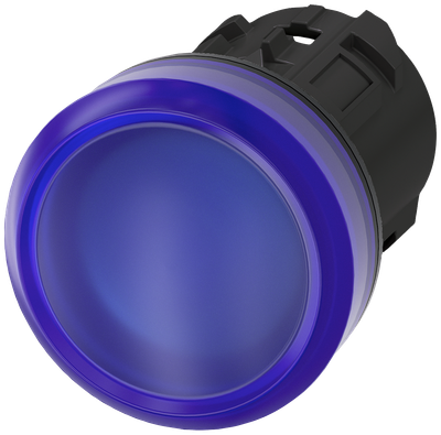 Siemens SIRIUS Indicator lights, 22 mm, round, plastic, blue, lens, smooth