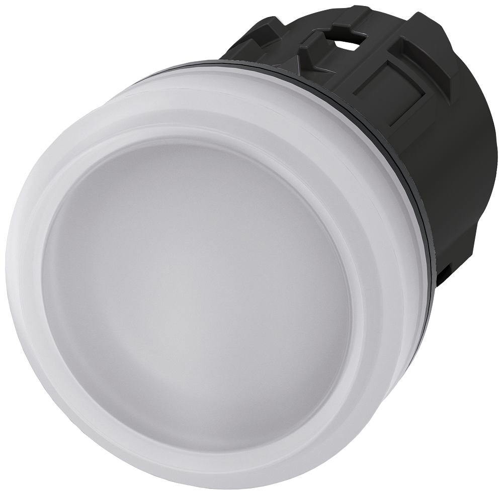 Siemens SIRIUS Indicator lights, 22 mm, round, plastic, white, lens, smooth (3SU1001-6AA60-0AA0)