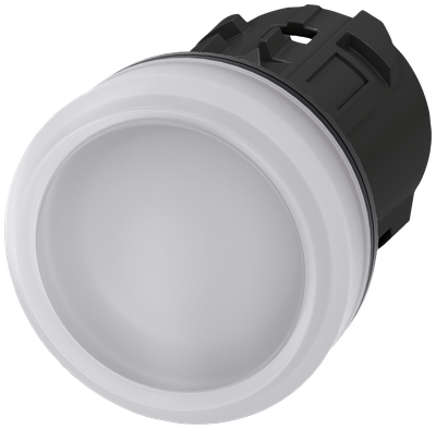 Siemens SIRIUS Indicator lights, 22 mm, round, plastic, white, lens, smooth